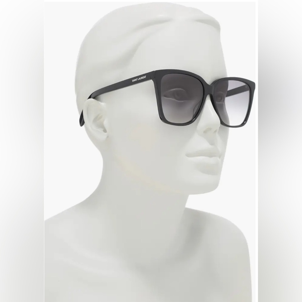 Saint Laurent Square 56mm Black Gradient Sunglasses